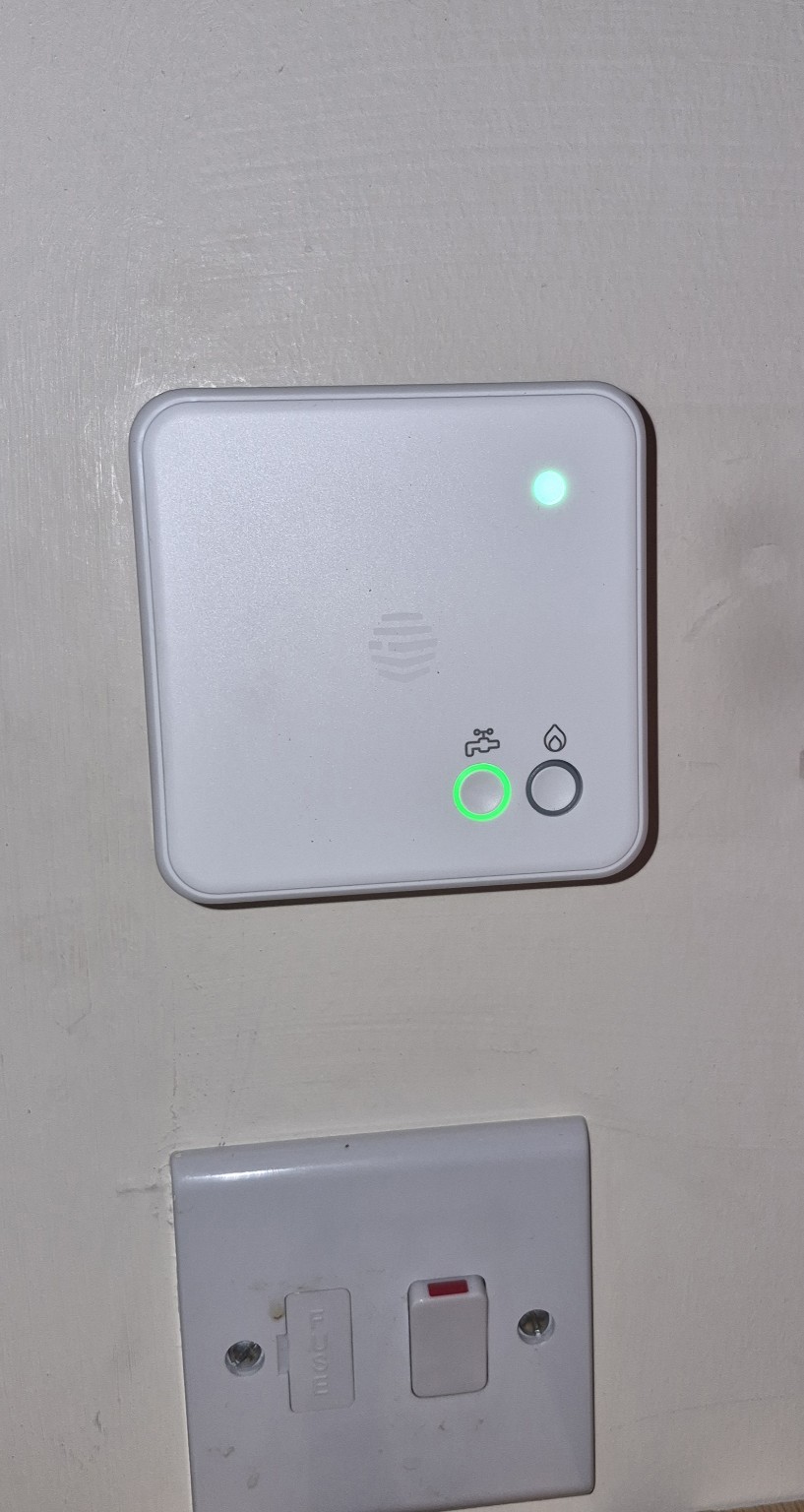 Hive heating and hot water receiver installed as part of a domestic smart heating control upgrade
