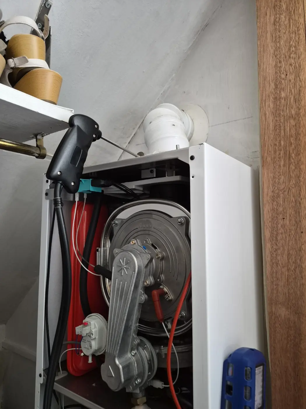 Internal boiler inspection during servicing