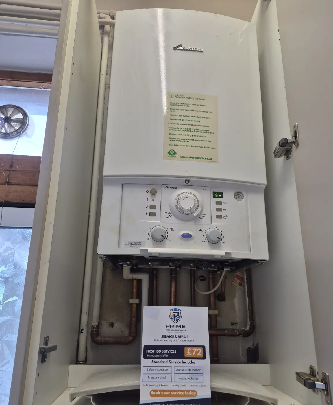 £72 Standard Gas Boiler Service